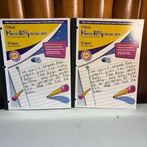 Mead RediSpace Transitional Notebook Paper Structured Handwriting Help Lot o 2